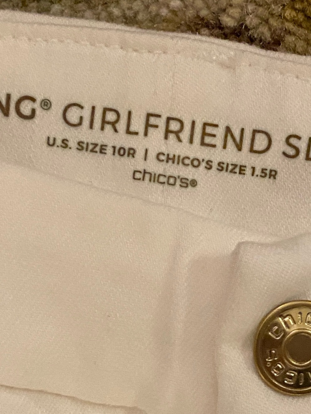 Chico's So-Slimming Girlfriend Slim Leg Crops • Size 1.5 = 10 Misses - Picture 9 of 10